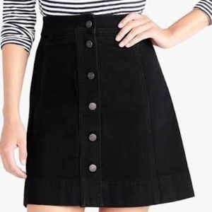 Black Denim J Crew mini skirt
